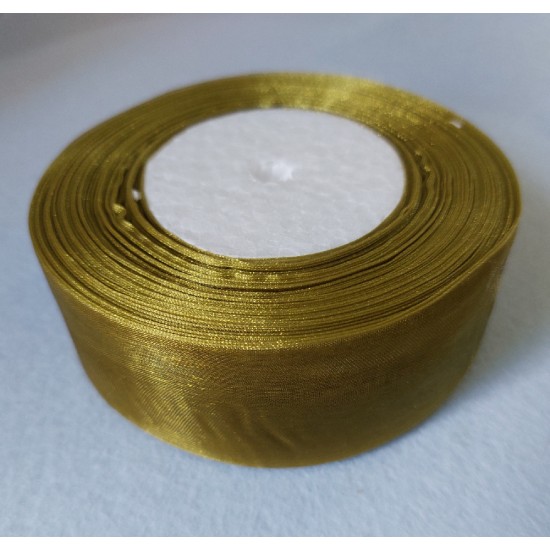 Лента капроновая однотонная ш.40мм/ цв.хаки/ 45,5м в рулоне